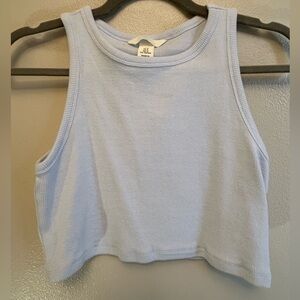 Light Blue H&M Loungewear Crop Tank Top